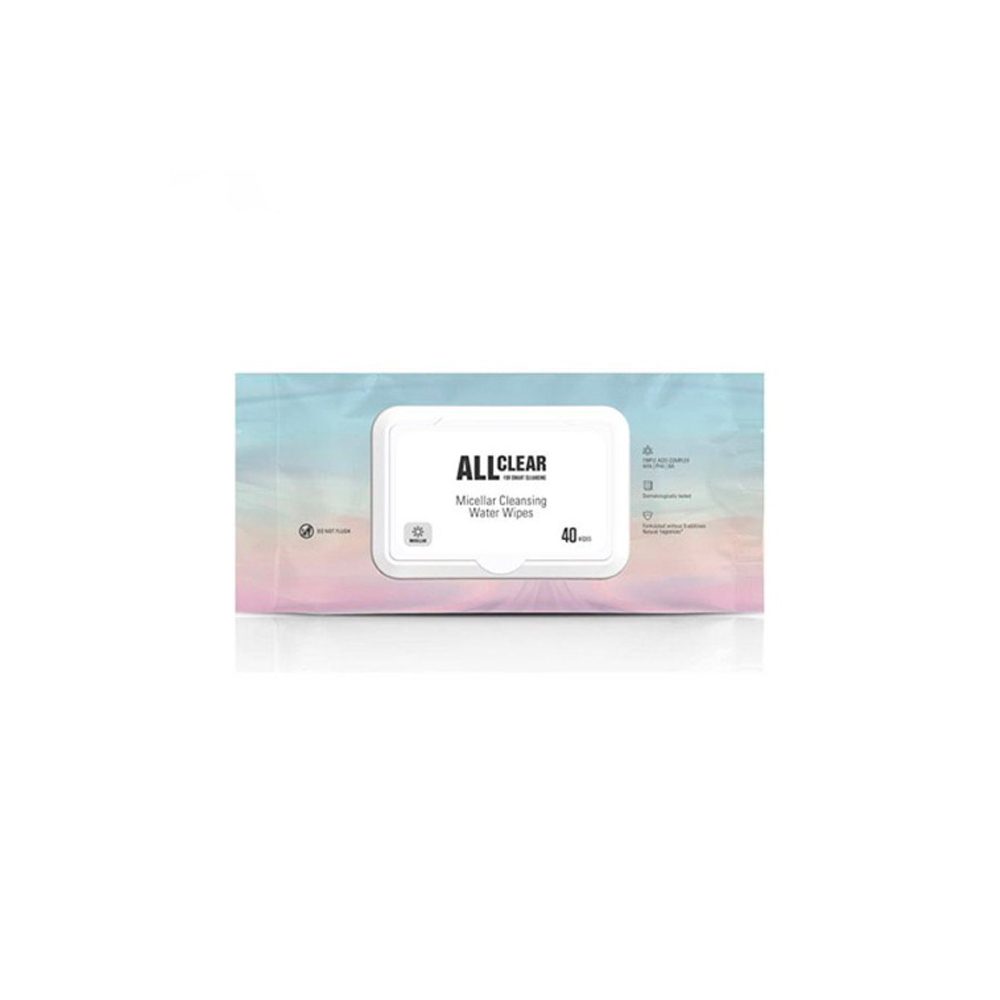 All Clear Micellar Cleansing Water Wipes 40 Sheets